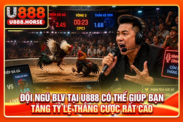 Đội ngũ BLV tại U888 có thể giúp bạn tăng tỷ lệ thắng cược rất cao